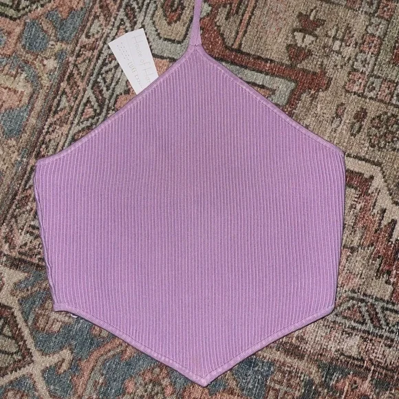 NWT House of Harlow 1960 Lilac Halter Neck Tank - Picture 1 of 3